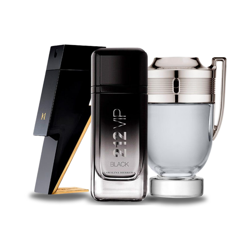 BAD BOY, 212 VIP BLACK y Paco Rabanne INVICTUS